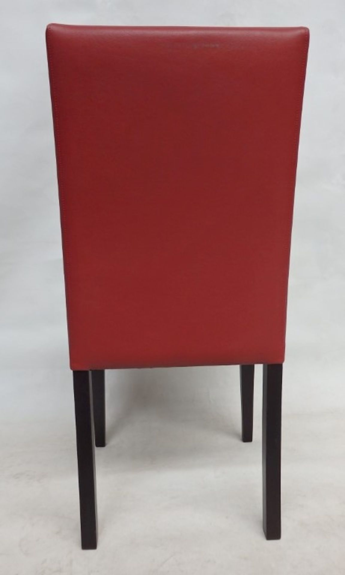 1 x Bespoke Chair Upholstered In A Deep Red Leather - Handcrafted & Upholstered By British Craftsmen - Image 3 of 3
