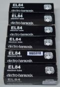 6 x Electro Harmonix EL84 Power Tube Amp Valves - New Boxed Stock - CL020 - Ref Mus018 - Location:
