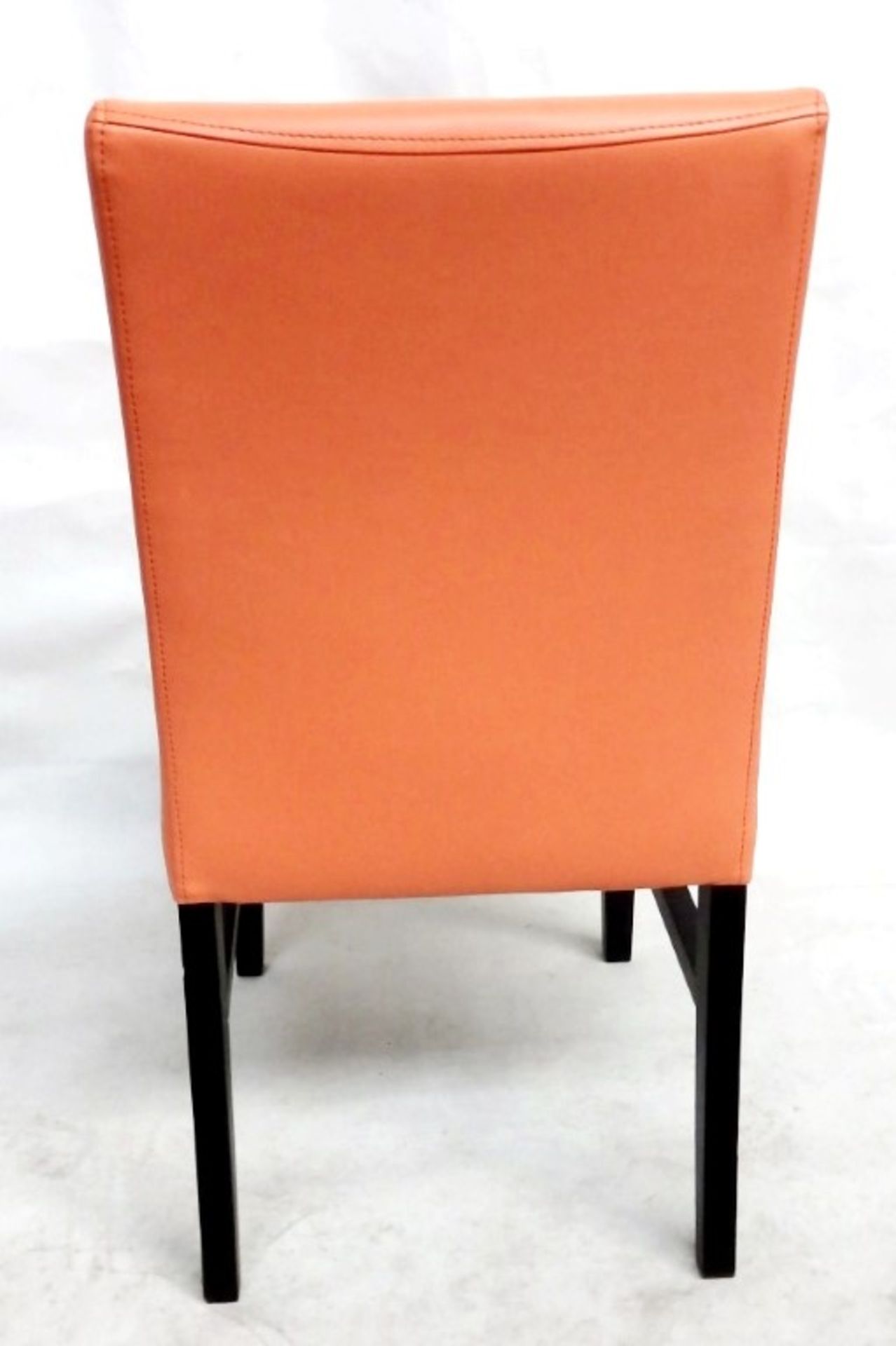 1 x Bright Orange Soft Leather Chair - Handcrafted & Upholstered By British Craftsmen - - Image 2 of 5