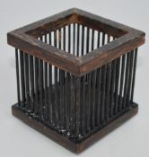 53 x Wooden Candle Holders - Cage Style With Rubber Bases - Ideal For Restaurants etc - Size 8.5x8.