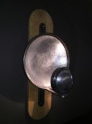 1 x Stunning Rustic Wall Sconce Light - Rustic Mounted Plank With Large Pitted Reflector - Ideal For