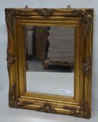 1 x Ornate Gold Gilt Bevelled Wall Mirror - 49 x 58 cm - CL150 - Ref CAT081 - Location: Altrincham