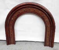 1 x Vintage Horse-shoe Shaped Wooden Fire Surround - Recently Removed From An Upmarket Bar
