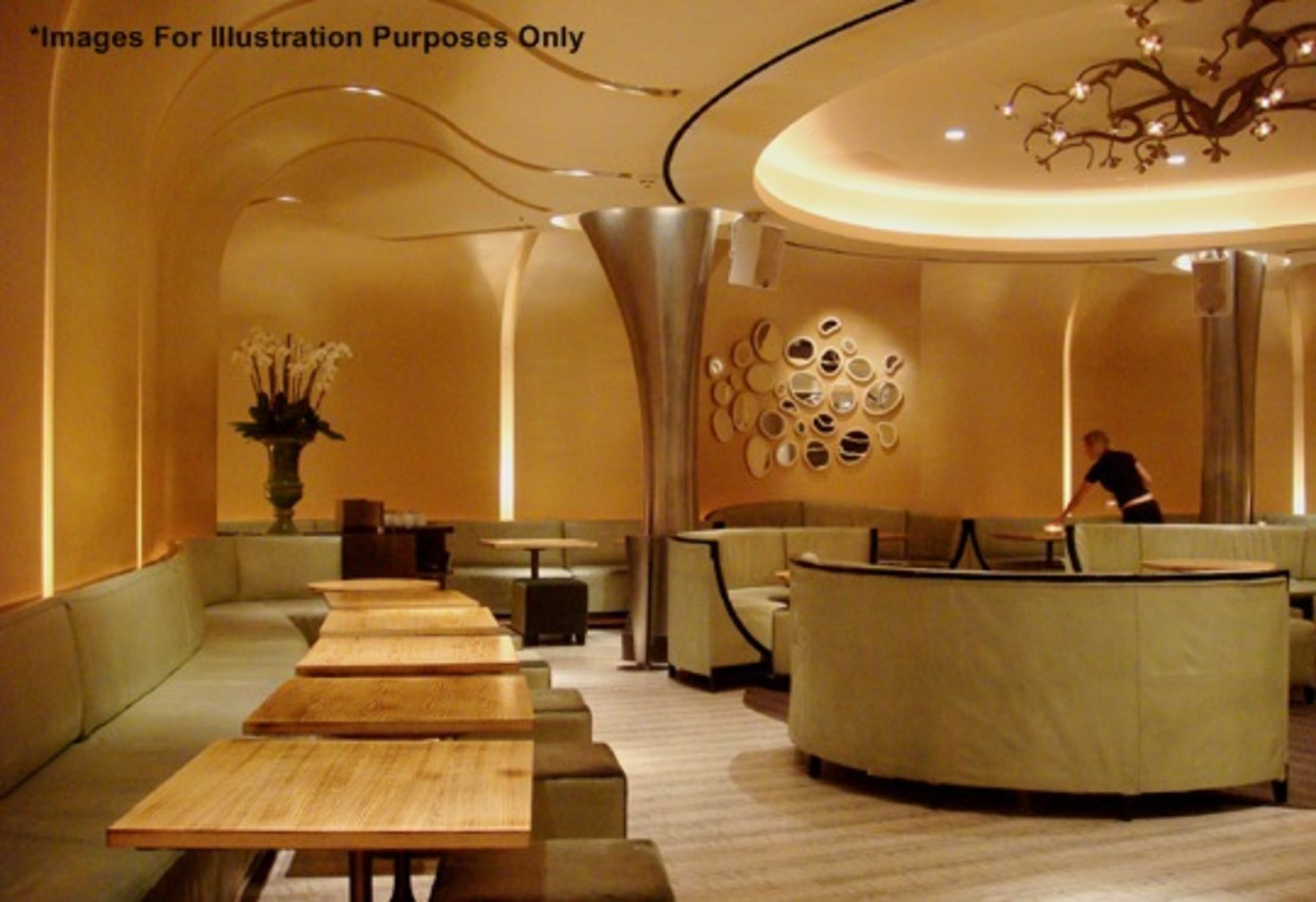 1 x Luxury Upholstered Curved Seating Area - Recently Removed From Nobu - Dimensions: W285 x D62cm x - Image 18 of 23