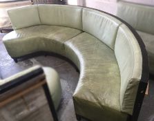 1 x Luxury Upholstered Curved Seating Area - Recently Removed From Nobu - Dimensions: W285 x D62cm x