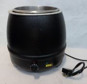 1 x Buffalo Soup Warmer Kettle - Model L715B - 400w Power - 240v Plug - ACE046 - Recently Removed