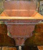 1 x Gutter Leader Hopper Head Style Wall Mounted Sink Basin - Fibreglass Construction With Copper