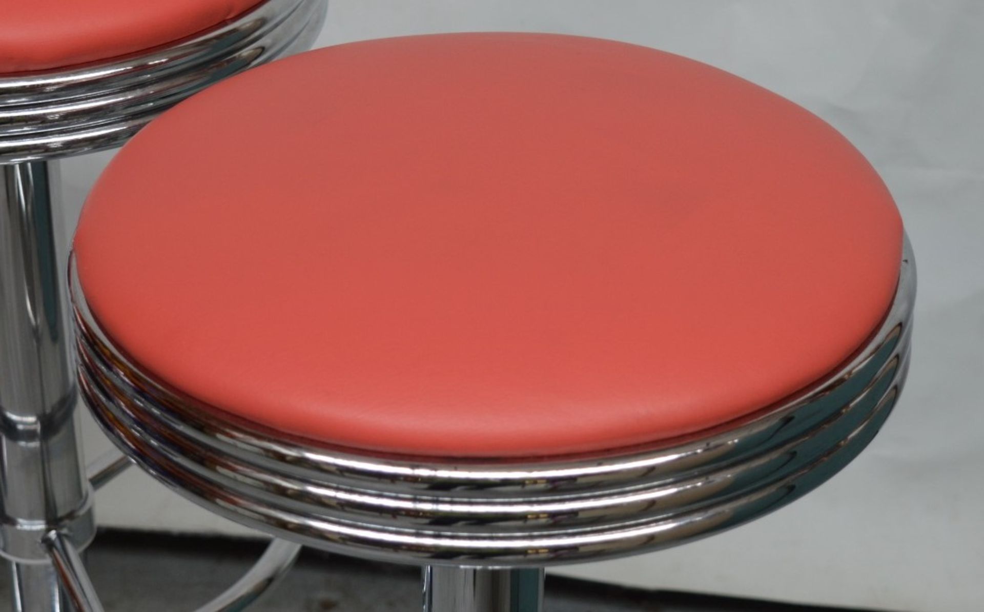 4 x Retro American Roadside Diner Themed Gas Lift Bar Stools - CL164 - Fantastic Stools With Full - Image 7 of 14