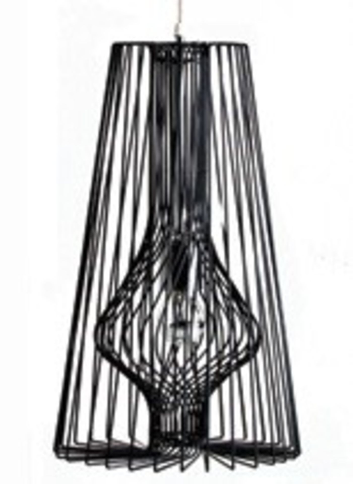 1 x "WIRE" Designer Pendant Light By Decode London - Colour: Black - Recently Removed From An - Image 2 of 6