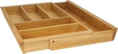 1 x Haefele Expanding Cutlery Drawer Insert - 800-1000mm For 450mm Depth Drawers - European Oak -