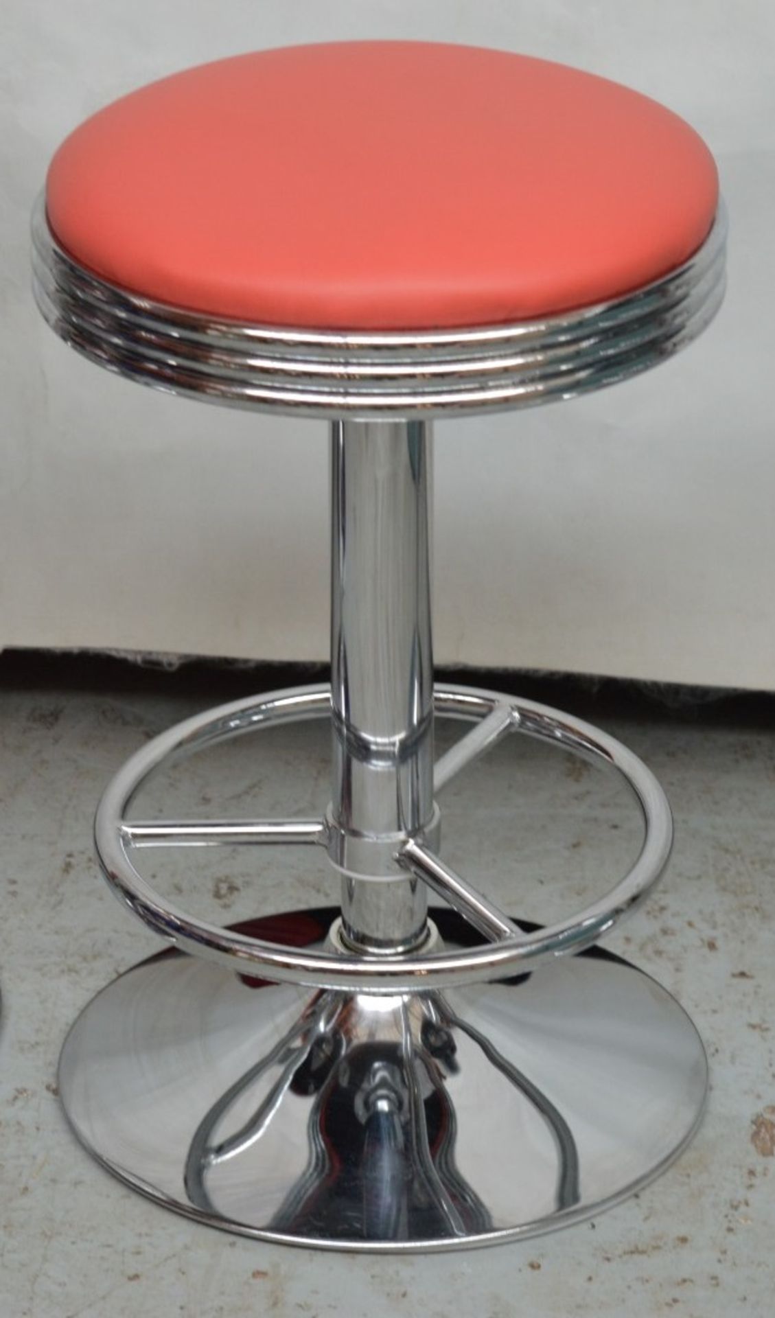 4 x Retro American Roadside Diner Themed Gas Lift Bar Stools - CL164 - Fantastic Stools With Full - Image 11 of 14