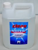 4 x Clean Line Professional Cabinet Glass Wash - 4 x 5l Containers - Unused Stock - CL011 - Ref