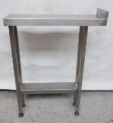 1 x Stainless Steel Slim Profile Prep Table With Undershelf - Suitable For Commercial Kitchens -