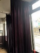 1 x Pair Of Impressive Deep Plum Curtains **More Information To Follow** Gourmet Restaurant