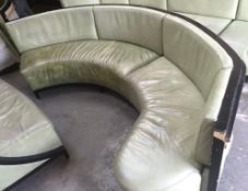 1 x Luxury Upholstered Curved Seating Area - Recently Removed From Nobu - Dimensions: W285 x D62cm x