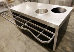 1 x Stainless Steel Hot Soup Counter - Features Tray Rail, Sockets & Fusebox - Dimensions: W150 x