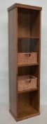 1 x Vogue ARC Series 2 Wall Mounted SHELF UNIT - Upright Wall Mounted Shelf Unit - WALNUT FINISH -