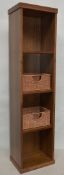 1 x Vogue ARC Series 2 Wall Mounted SHELF UNIT - Upright Wall Mounted Shelf Unit - WALNUT FINISH -