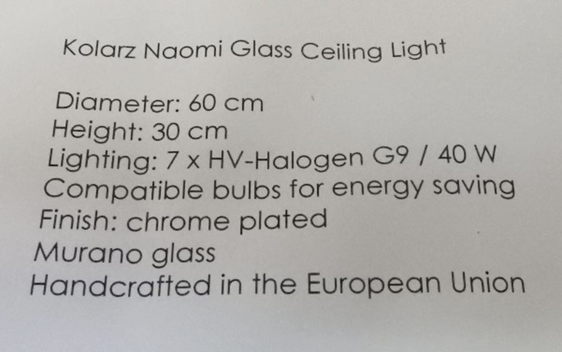 1 x Kolarz Naomi 7-Light Crystal Glass Chandelier - Boxed - CL087 - Location: Altrincham WA14 - - Image 9 of 10