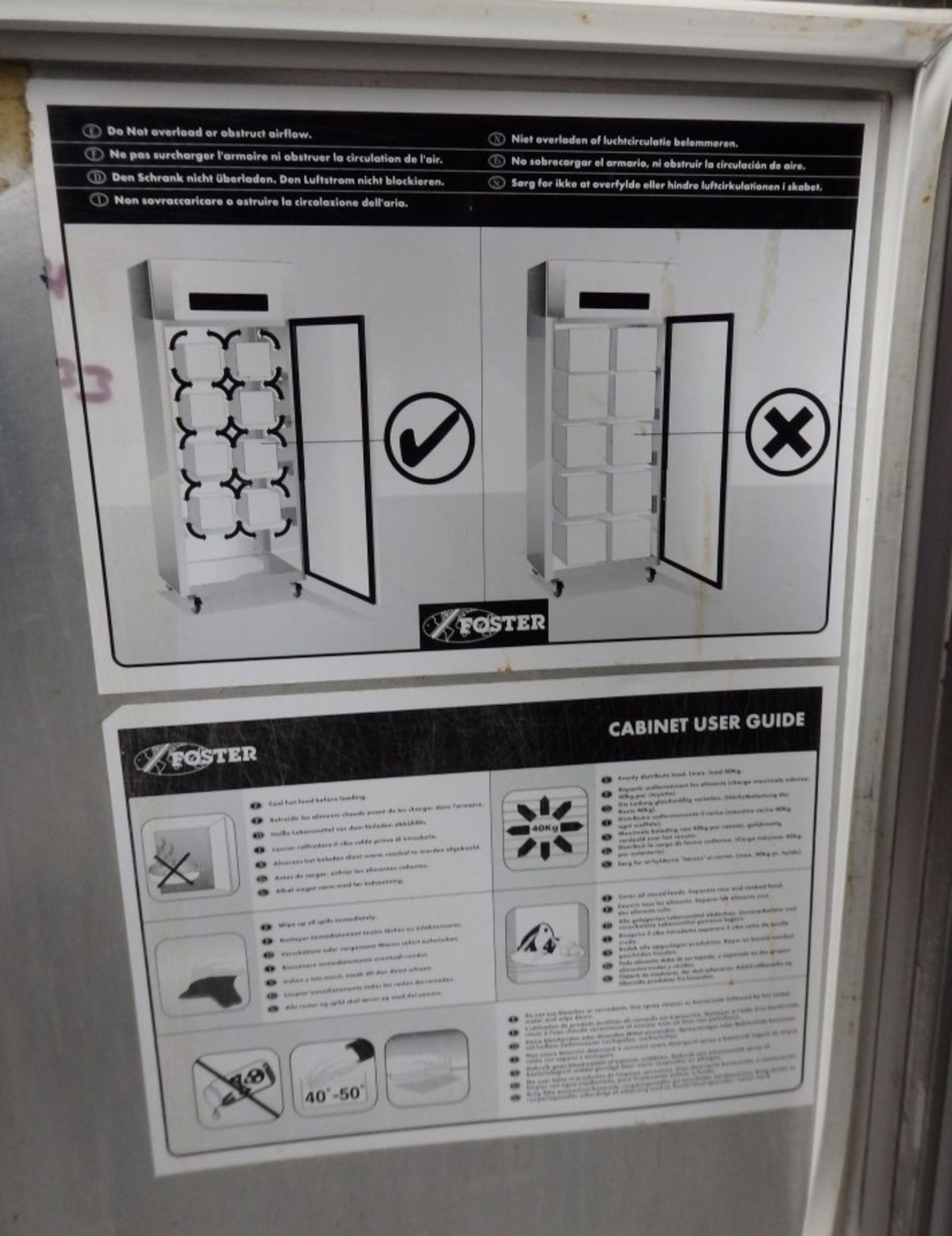 1 x FOSTER Stainless Steel Commercial Undercounter Refrigerator With 3-Door Cabinet Storage - ACE034 - Image 7 of 8