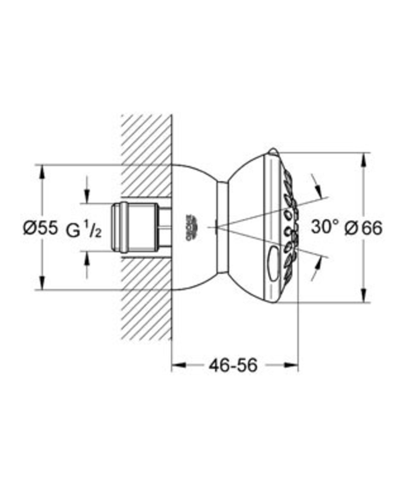 1 x Grohe Movario Side Shower Massage - Chrome Finish - Model: 28517000 - New & Boxed - CL088 - - Image 2 of 2