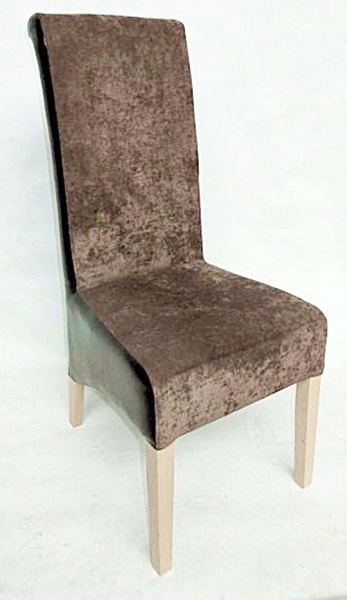 1 x Bespoke Highback Chair In A Rich Brown Chenile - Built And Upholstered By Professional British - Image 7 of 8