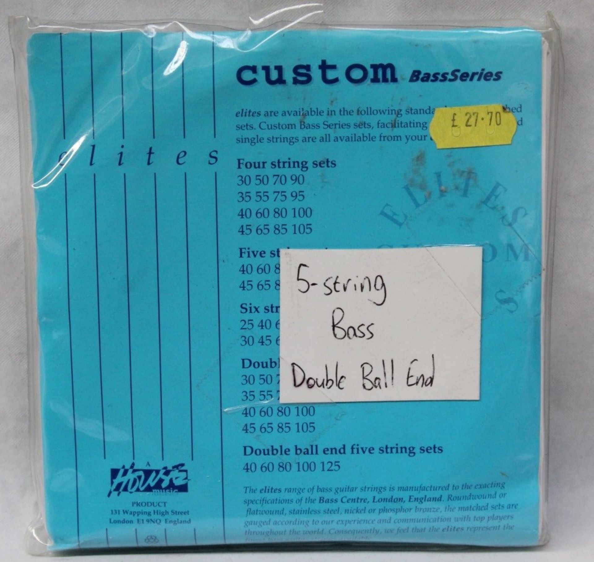1 x Set of Elites 5 String Double Ball End Bass Strings - Brand New Stock - CL020 - Ref Pro213 - - Image 2 of 3