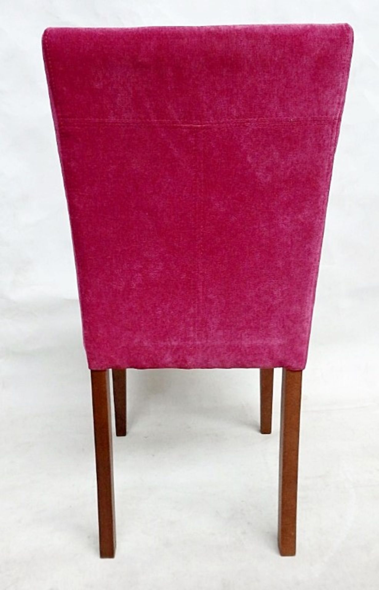 1 x Bespoke Button Back Chair Upholstered In Hot Pink Chenille - Handcrafted & Upholstered By - Image 5 of 8