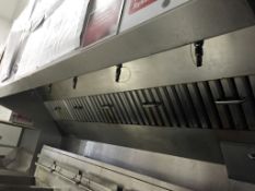 1 x Gaylord Stainless Steel Commercial Extractor  / Fryer Hood Hood - Dimensions H165 x W213cm x D94