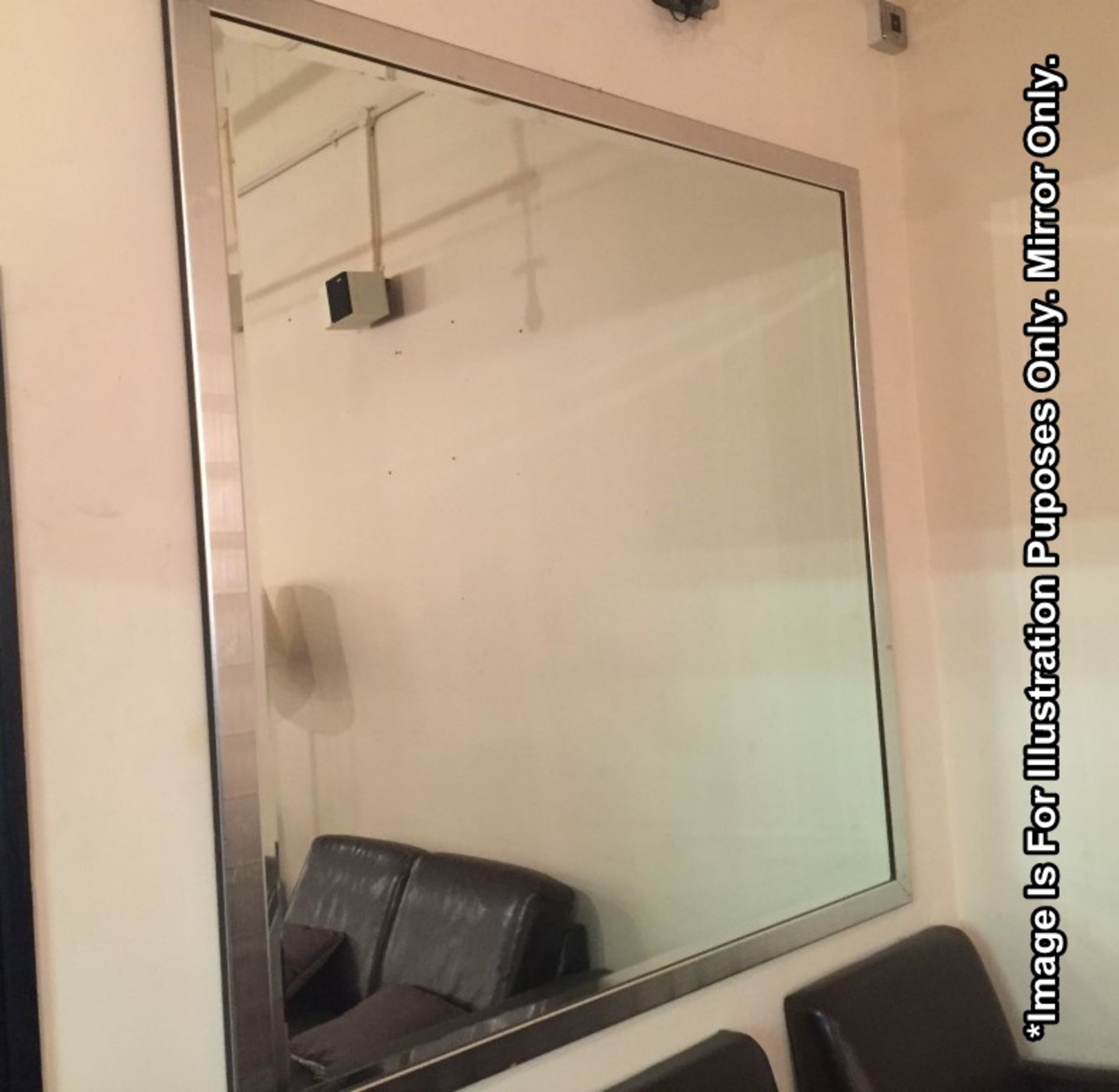 1 x Large Square Wall Mirror With Beveled Edge - Dimensions: 148cm x 148cm - Ref: APB006 - Good - Image 3 of 5