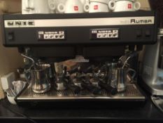 1 x Unic Twin Rumba Commercial Espresso Coffee Machine - Dimensions: 65 x 50 x H46cm - Ref: APB104 -