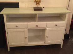 1 x Wooden Shabby Chic Sideboard Server - Dimensions: W143 x D42 x H97cm - Ref: APB022 - City Centre