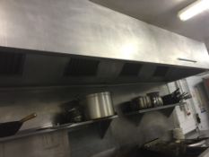 1 x Stainless Steel Extractor Canopy Hood - Dimensions: L375 x D92 x H50cm - Ref: APB080 - City