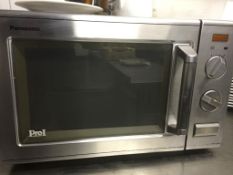 1 x Panasonic Pro1 Stainless Steel Commercial Microwave - Model NE-1040 - Dimensions: 55.5 x 39 x