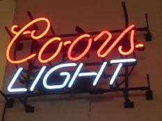 1 x Coors Promotional Neon Sign - Dimensions: 55 x 37cm - Ref: APB013 - City Centre Bar Closure -