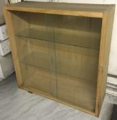 1 x Display Cabinet With Glass Sliding Door And Shelves - Dimensions: W48 x D17 x H48.5cm - Ref: