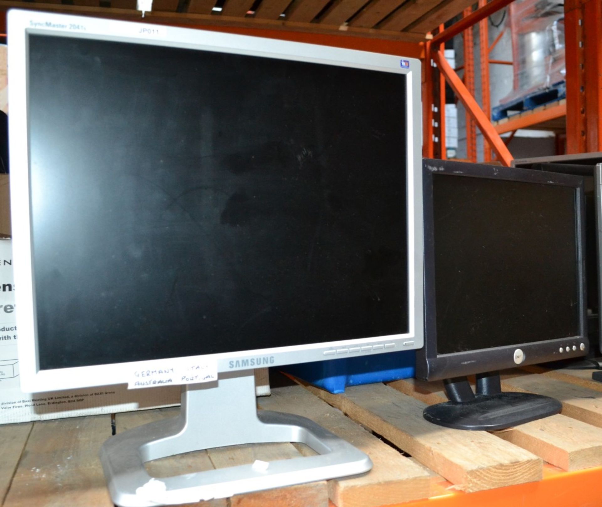 4 x Various Flat Screen Monitors - Various Sizes - Without Power or Monitor Cables - CL011 - Ref - Image 2 of 3