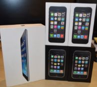 5 x Empty Applie Phone and Ipad Mini Retail Boxes - CL300 - Includes 2 x Iphone 5S Boxes, 2 x Iphone