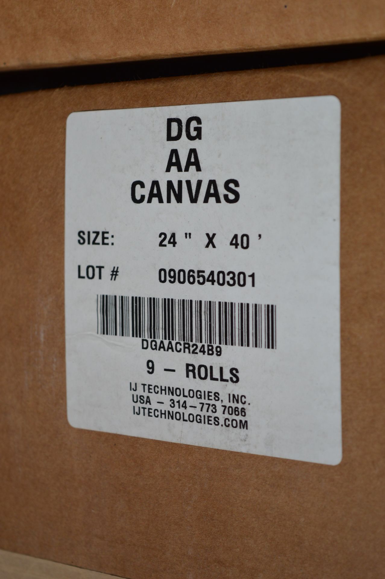 1 x Roll of IJTechnologies DuraGraphix Textured Canvas - Size 24" x 40' - Engineered to Provide - Image 2 of 2