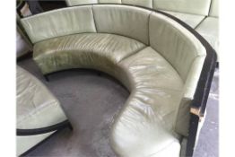 1 x Luxury Upholstered Curved Seating Area - Recently Removed From Nobu - Dimensions: W285 x D62cm x