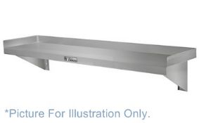 1 x Commercial "Simply Stainless" Wall Shelf - Dimensions: 30 x 80cm - Ref: MUS008 - CL007 -