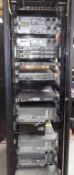 1 x APC Netshelter Server Rack With 12 x Assorted Sun Fire & HP Proliant Filer Systems Including