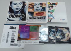 1 x Corel Draw and Photo Paint 8 - Includes Manuals and 3 x CD Discs - CL300 - Ref JP017 - Location: