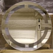 2 x Vogue Bathrooms NERO Round 600mm Etched Wall Mirrors - Pack of Two - Ref C - Ideal For The