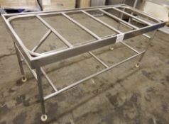 1 x Large Stainless Steel Commercial Catering Preparation Table Frame - Dimensions: W183 x D76 x