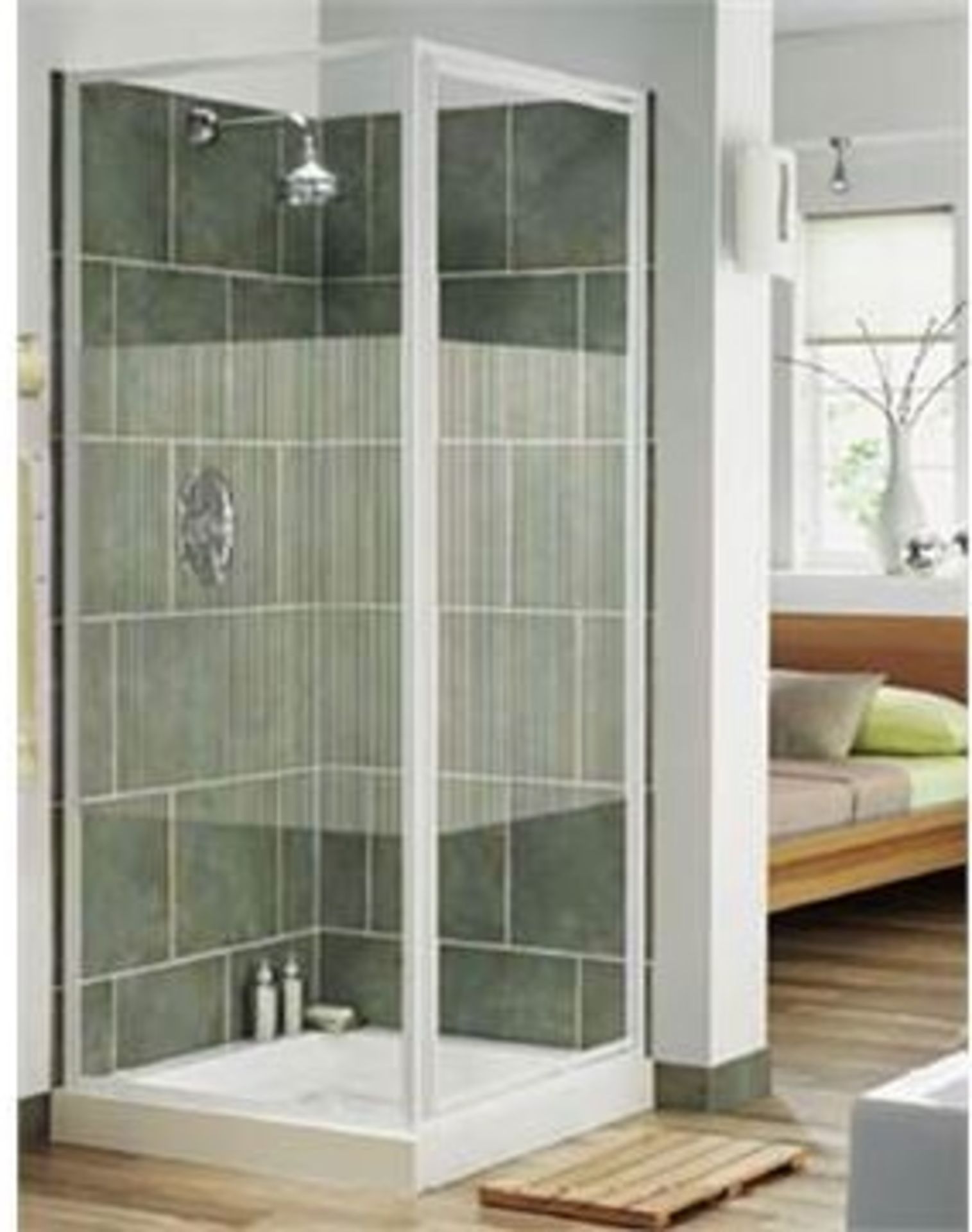 1 x Simpsons Supreme Pivot Door Shower Enclosure - Includes Pivot Door With Side Panel - 600x600mm -