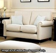 1 x Wade Upholstery "Eleanor" Luxury Quality 3-Seater Sofa And 1 x Armchair - Cream Beige -