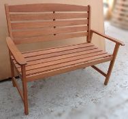 1 x Macau Garden Bench (MAC002) - Dimensions: 1200 x 675 x 910mm - Made From Treated Meranti