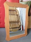 1 x Mirror In An Attractive Wooden Frame - Dimensions: 102 x 74cm - Can Be Hung Either Landscape