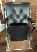 1 x Antique Cinema Seat On Base - Both The Chair And Base Have Been Expertly Upholstered In